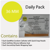 Condom Catheter 36mm  Geewhiz Daily Pack of 10  Condom Catheters - Geewhiz Condom Catheter