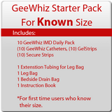 External Condom Catheter GeeWhiz® Starter Pack of 10 Catheters for KNOWN SIZE - Geewhiz Condom Catheter