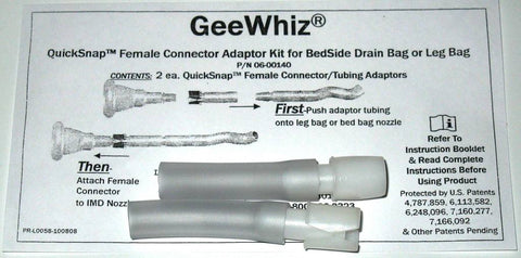 GeeWhiz IMD Adaptor Set - Geewhiz Condom Catheter